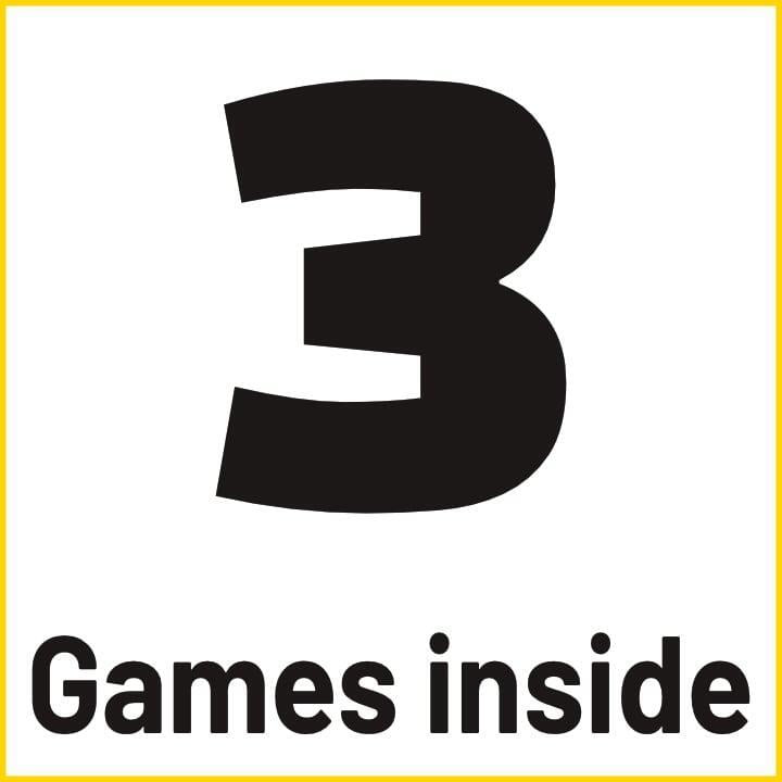 Image reads &quot;3 games inside&quot;